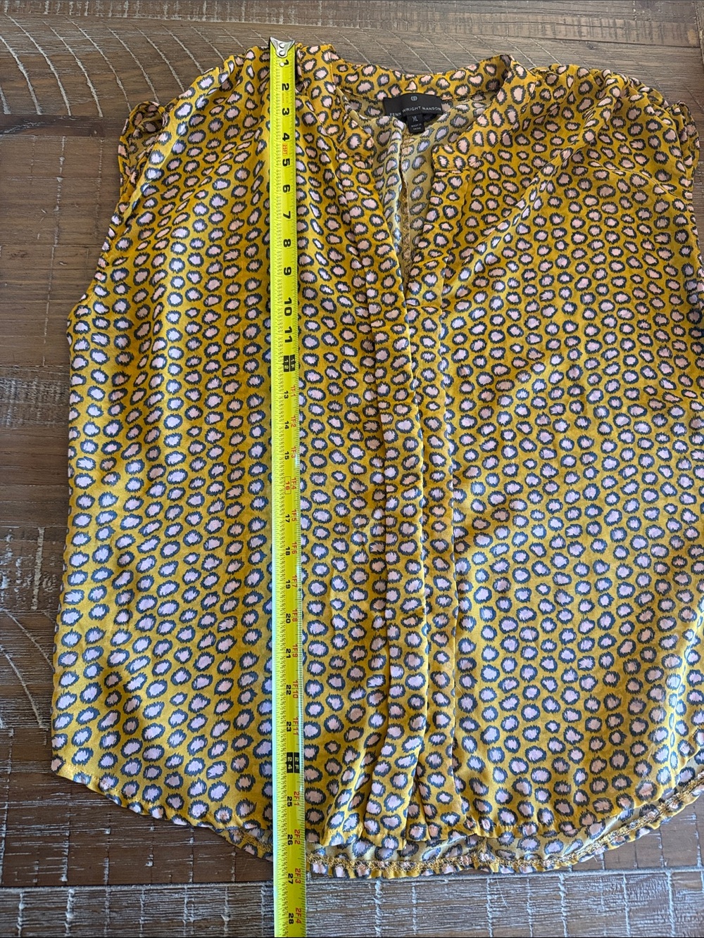 Finn Wright Mason XL Animal Print Sheer Blouse. - Picture 6 of 6
